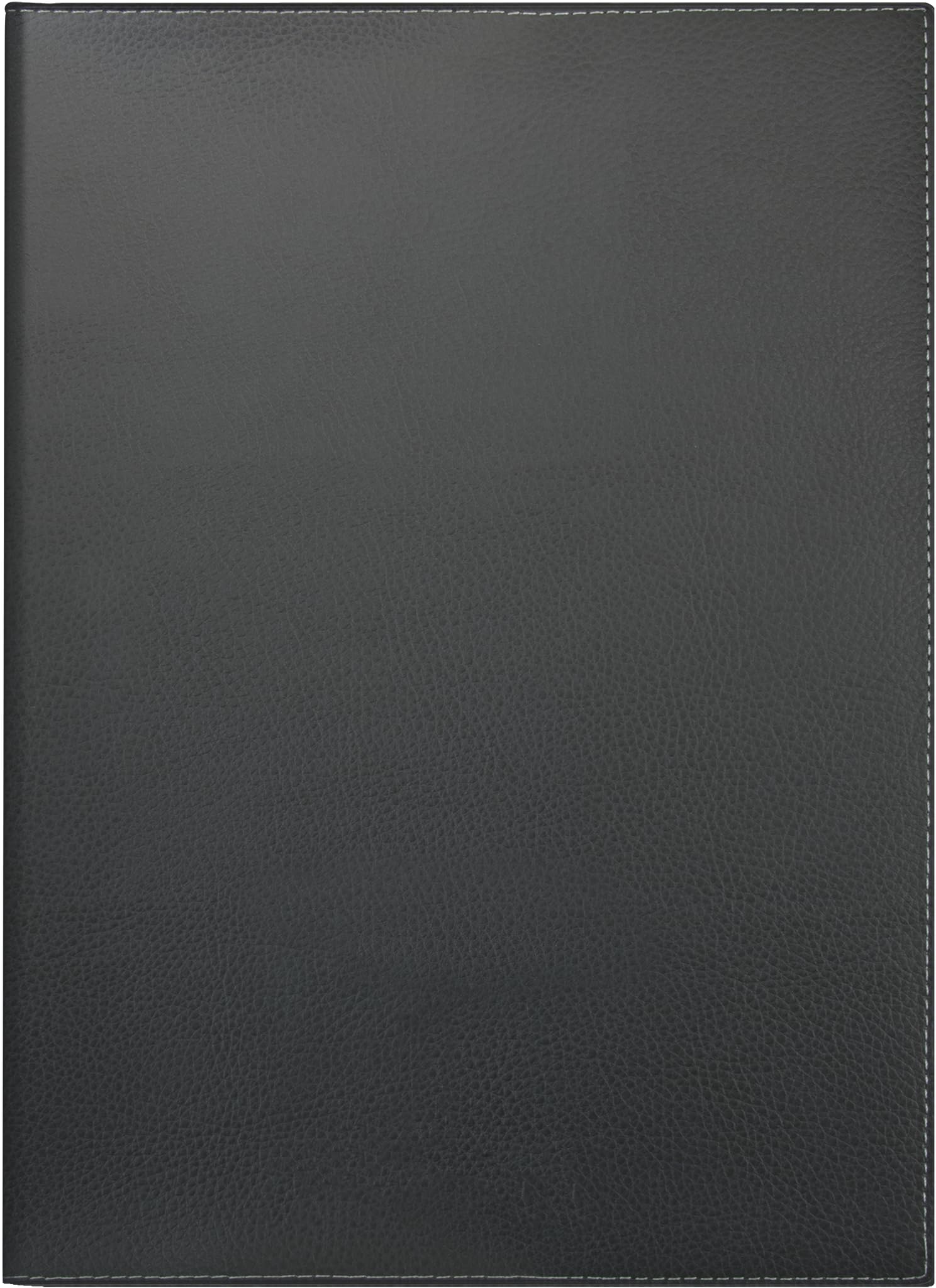 BRUNNEN Book Calendar Model 781 (2025), 2 Pages = 1 Week, A4, 144 Pages, Calendar Cover, Faux Leather, Cassandra, Black