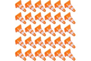 Milisten 30Pcs Mini Traffic Cones and Road Sign for Pretend Play School Teaching Aids Lightweight Compact
