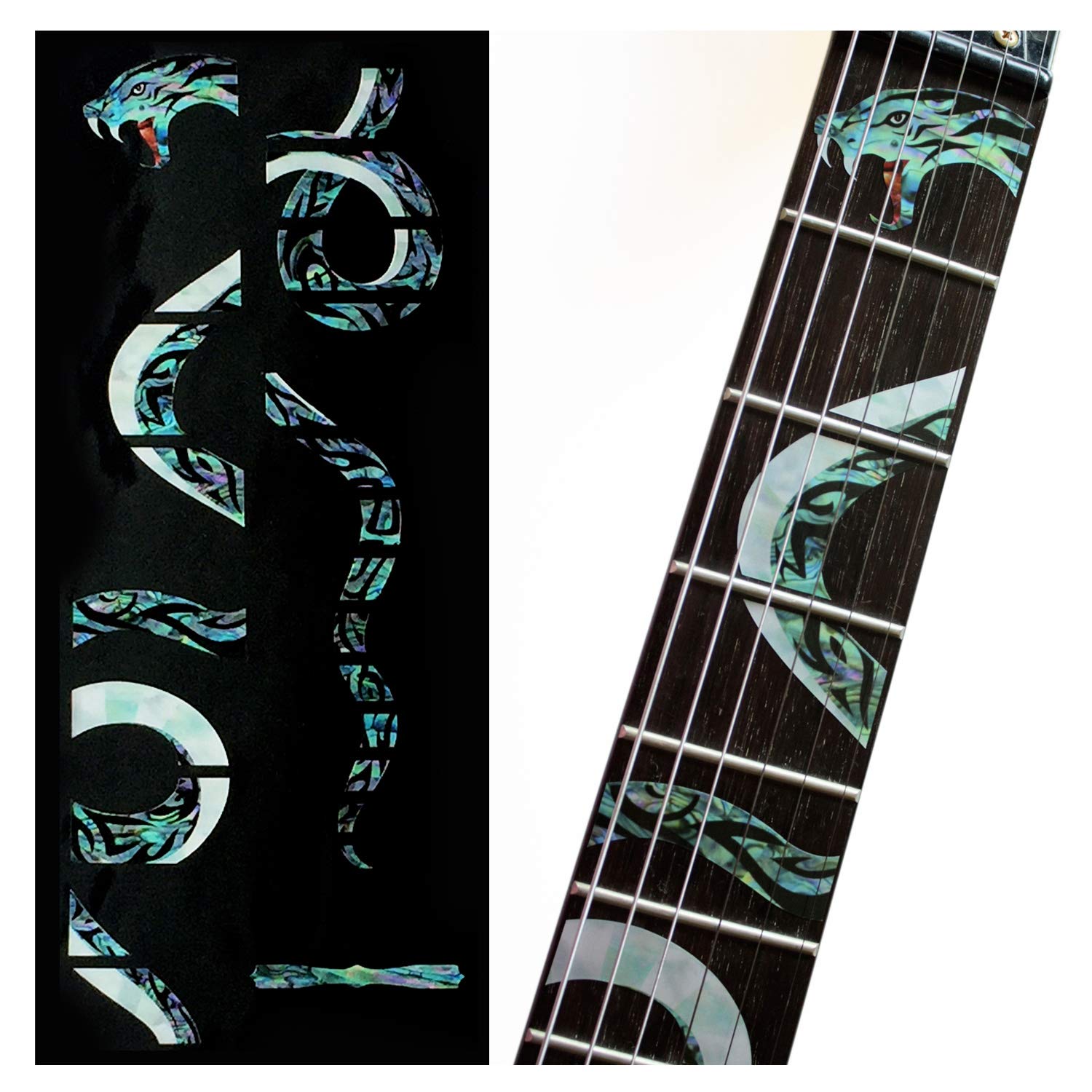 Inlay Sticker Fret Markers for Guitars - Twisted Snake,FT-078TS-G