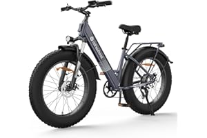 isinwheel M60 Electric Bike,Peak 1000W Motor 26"x4.0" Fat Tire ebikes for Adults,48V 13Ah Removable Battery,45KM/H Top Speed 