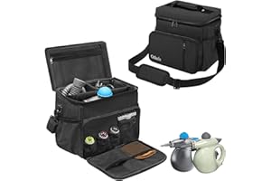 ORKELS Adjustable Carry Bag for Bissell SteamShot 39N7V/39N7A - Storage Bag with Multiple Compartments & Extra Pockets for Accessories - Handheld Steam Cleaner Organizer, Black