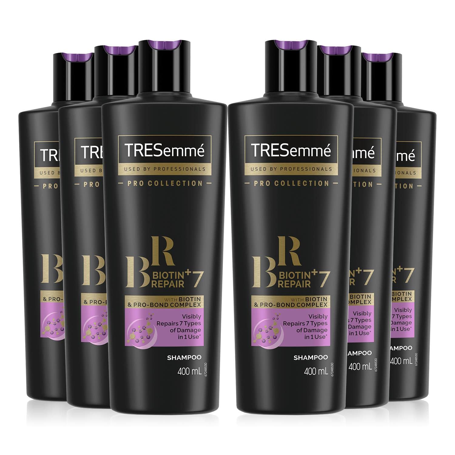 Tresemme, Cleansing Biotin Shampoo, Hair Care For Women, Repairs And Moistuiriserises Damaged Hair, Softens And Cleans All Hair Styles And Colours (6 x 400 ml)