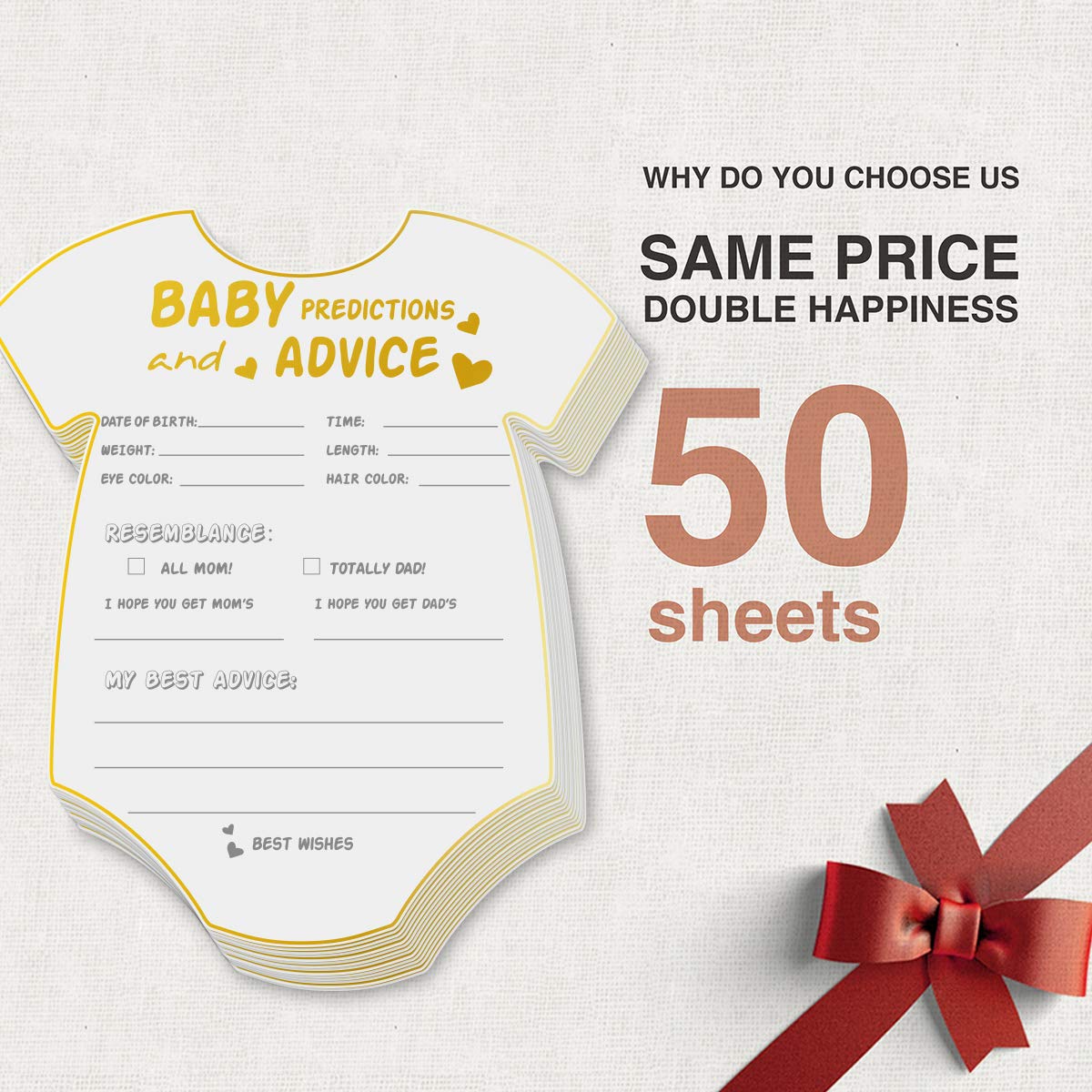 50 Advice And Prediction Cards For Baby Shower Game Gender Neutral