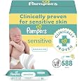 Pampers Baby Wipes Sensitive, Water Based Wipes