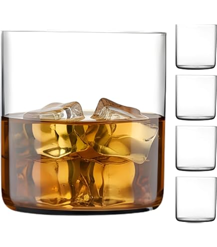 Amazon.com | NUDE GLASS Big Top Set of 4 Whiskey SOF Glasses Lead