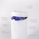 Ubbi Stainless Steel Nappy Pail Odor Locking Grey - No Special Bags view 4