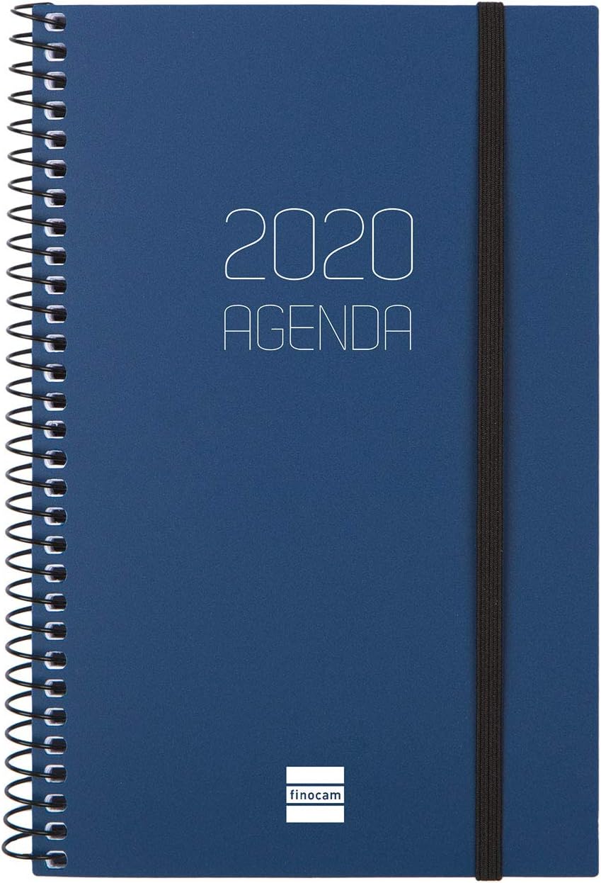 Finocam - Agenda 2020 Week View Landscape Spiral Opaque Catalan Blue
