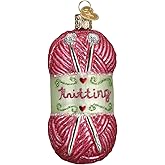 Old World Christmas 32255 Hobbies Gifts Glass Blown Ornaments for Christmas Tree Knitting Yarn, 3.75 Inches
