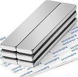 FINDMAG 6 Pack Neodymium Magnets with Double-Sided Adhesive Bar Magnets