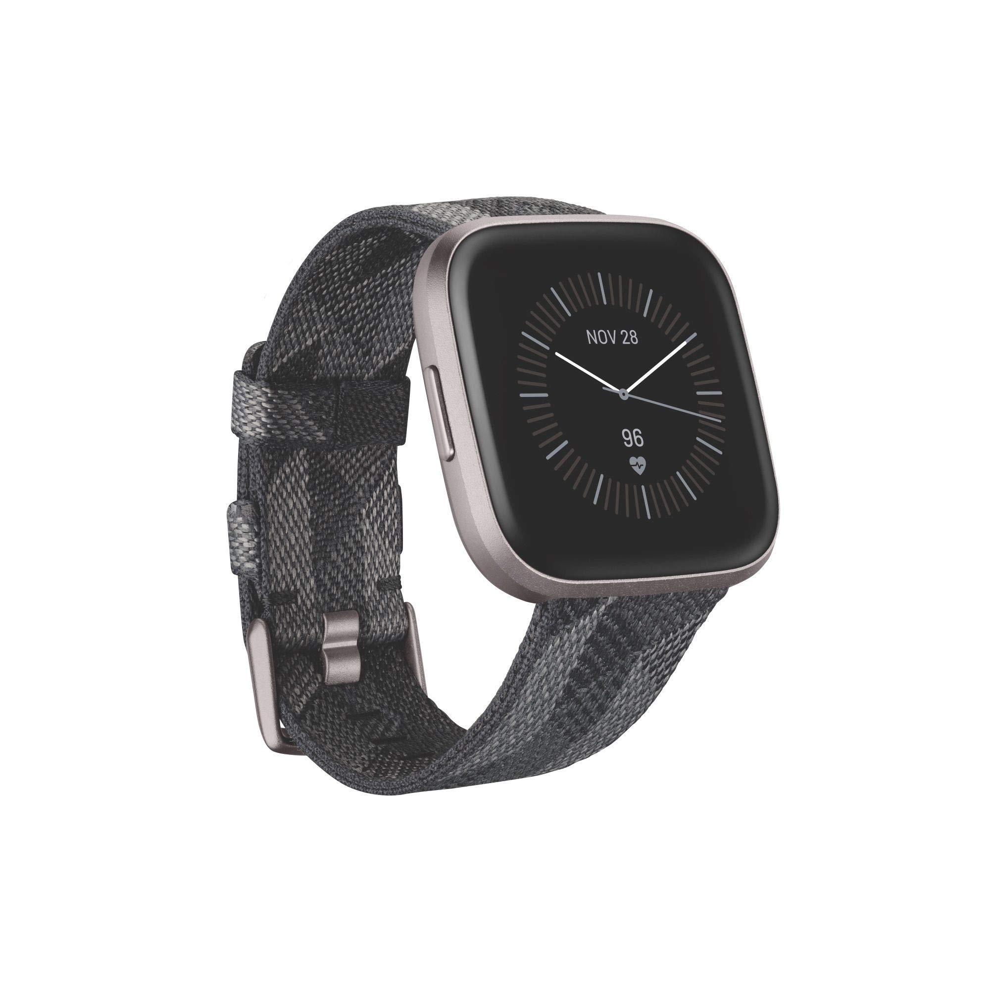 Fitbit Versa 2 Health & Fitness Smartwatch SE (NFC), Charcoal - Iron Mist Grey Aluminum