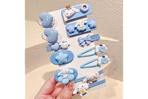 12 Pieces Kawaii Hair Clips for Girls Cartoon Girl Hair Accessories,Cute Things for Teen Girl Gifts (Blue Dog)