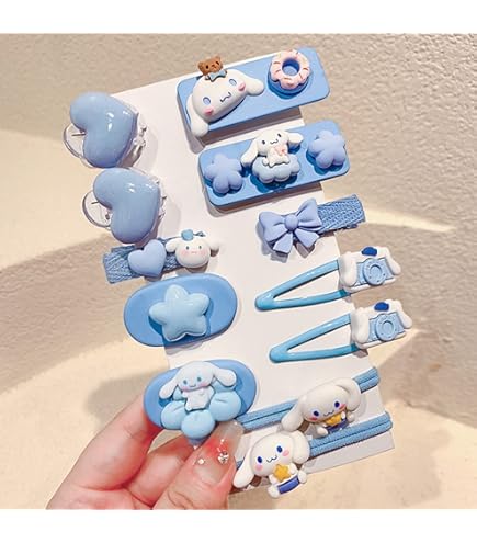 Sanrio Mini Fermagli Per Capelli Cinnamoroll - Set Da 4 Clip Aurora - Giapponesi Per Bambine