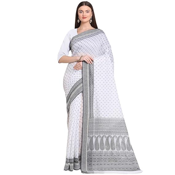 Pure Gadwal Cotton Hand Print Saree