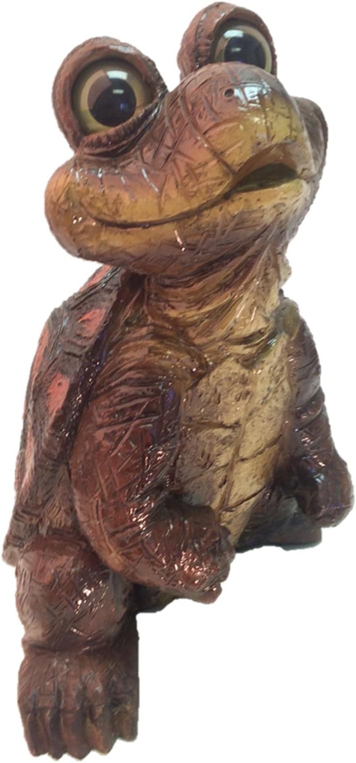 Toad Hollow Standing Turtle Whimsical Statue Home & Garden Figurine