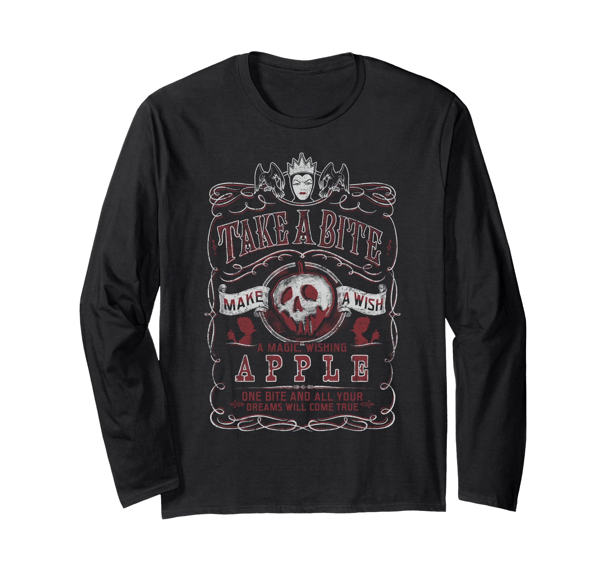Disney Snow White Take A Bite Vintage Poster Long Sleeve T-Shirt