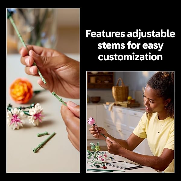 LEGO BOTANICALS PRETTY PINK FLOWER BOUQUET BUILDING SET FOR ADULTS – GIFTS FOR ANNIVERSARY FOR WOMEN & MEN – ARTIFICIAL FLOWERS FOR DECOR OR TABLE DISPLAY – 10342