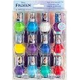 Townley Girl Disney Frozen Elsa and Anna Non-Toxic Peel-Off Water-Based Safe Quick Dry Nail Polish Gift Kit Set for Kids Girls with Bonus Nail Separators, 14 Pc Set (All Solid Colors)