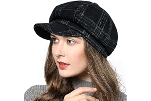 PanPacSight Women's Newsboy Hats Fall Wool Cabbie Beret Tweed Girls Paperboy Cap