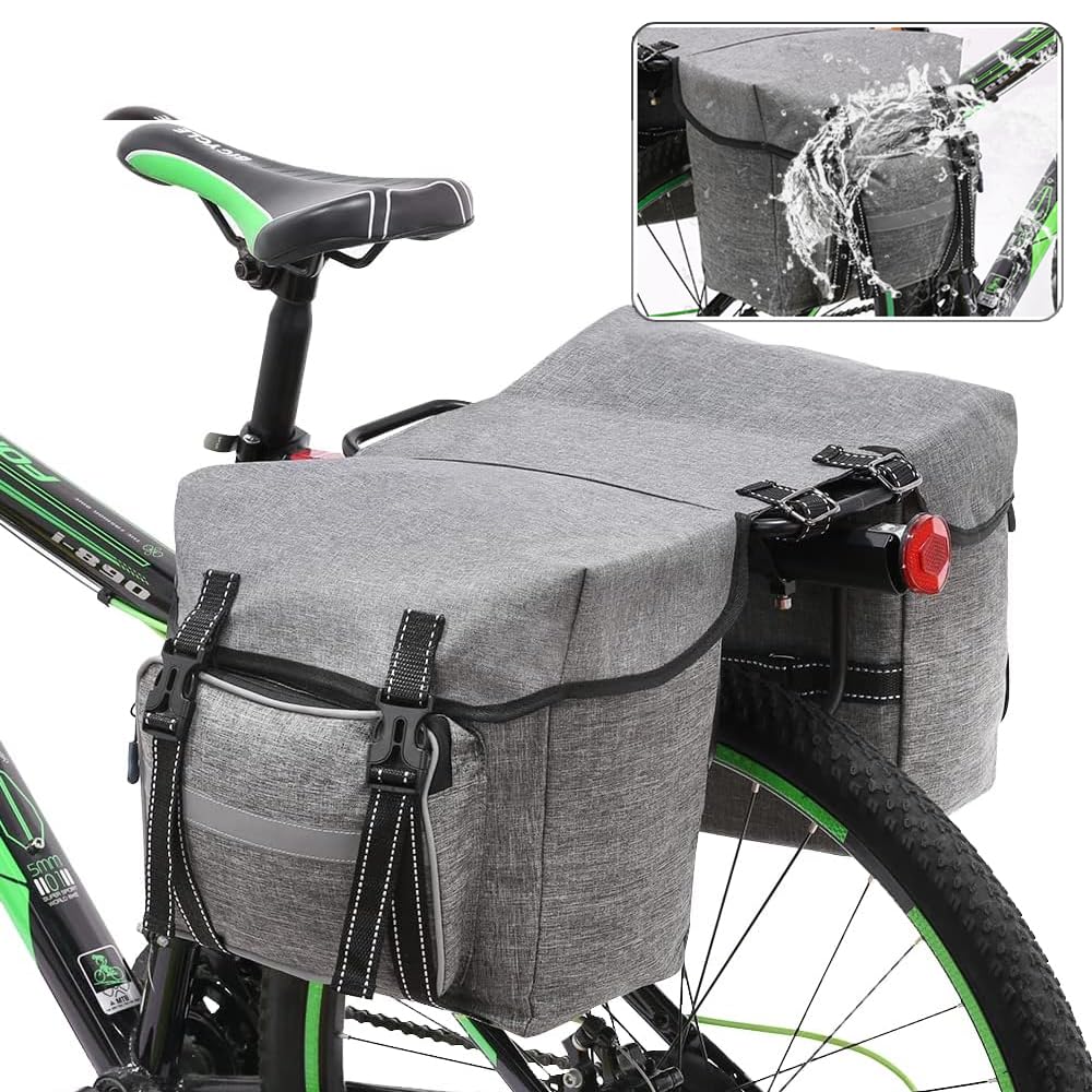 Lixada Bicycle Pannier Bag Waterproof Bike Rear Rack Bag Bike Seat Pannier Cycling Rear Carrier Bag Road Bike Storage Bag