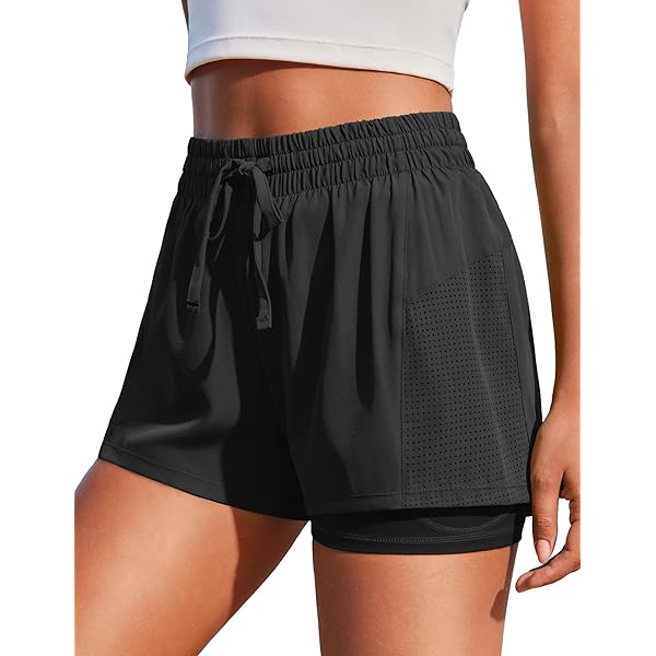 Amazon.com: PINSPARK Women's 2 in 1 Running Shorts with Phone