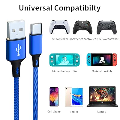 Buy 2 Pack 10ft Charging Cable For Ps5 Dualsense And Xbox Series X S Switch Pro Controller Ackmioxy Charging Cord Nylon Braided Type C Port Charger Accessories For Playstation 5 Xbox Series S X