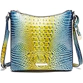 Makcr Joacbv Shoulder Crocodile Flat Handbags for Women trendy Ladies Shoulder Bag Embossed Pattern Leather Crossbody Purse