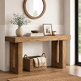HOKYHOKY Reclaimed Solid Wood Console Table, 59" Long Entryway Table | Rectangular Couch Tables Behind Sofa, Farmhouse Accent Tables, Hallway, Entrance, Foyer, Living Room