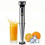 Turelar Cordless Immersion Blender with Rchargeable Battery, Portable Hand Blenders with Adjustable Speed, Hand Held Stick Mixer for Effortless Blending Shakes, Smoothies, Soups, Puree or Baby Food
