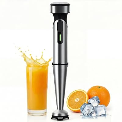 Turelar Cordless Immersion Blender with Rchargeable Battery, Portable Hand Blenders with Adjustable Speed, Hand Held Stick Mixer for Effortless Blending Shakes, Smoothies, Soups, Puree or Baby Food