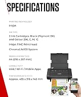 Canon MAXIFY BX110 Compact Printer Wireless USB C Battery view 6