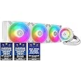 ARCTIC Liquid Freezer III 420 A-RGB - CPU AIO Water Cooler, Water Cooling PC, Intel & AMD, Efficient PWM-Controlled Pump, Fan: 200–1900 RPM, LGA1851 and LGA1700 Contact Frame - White