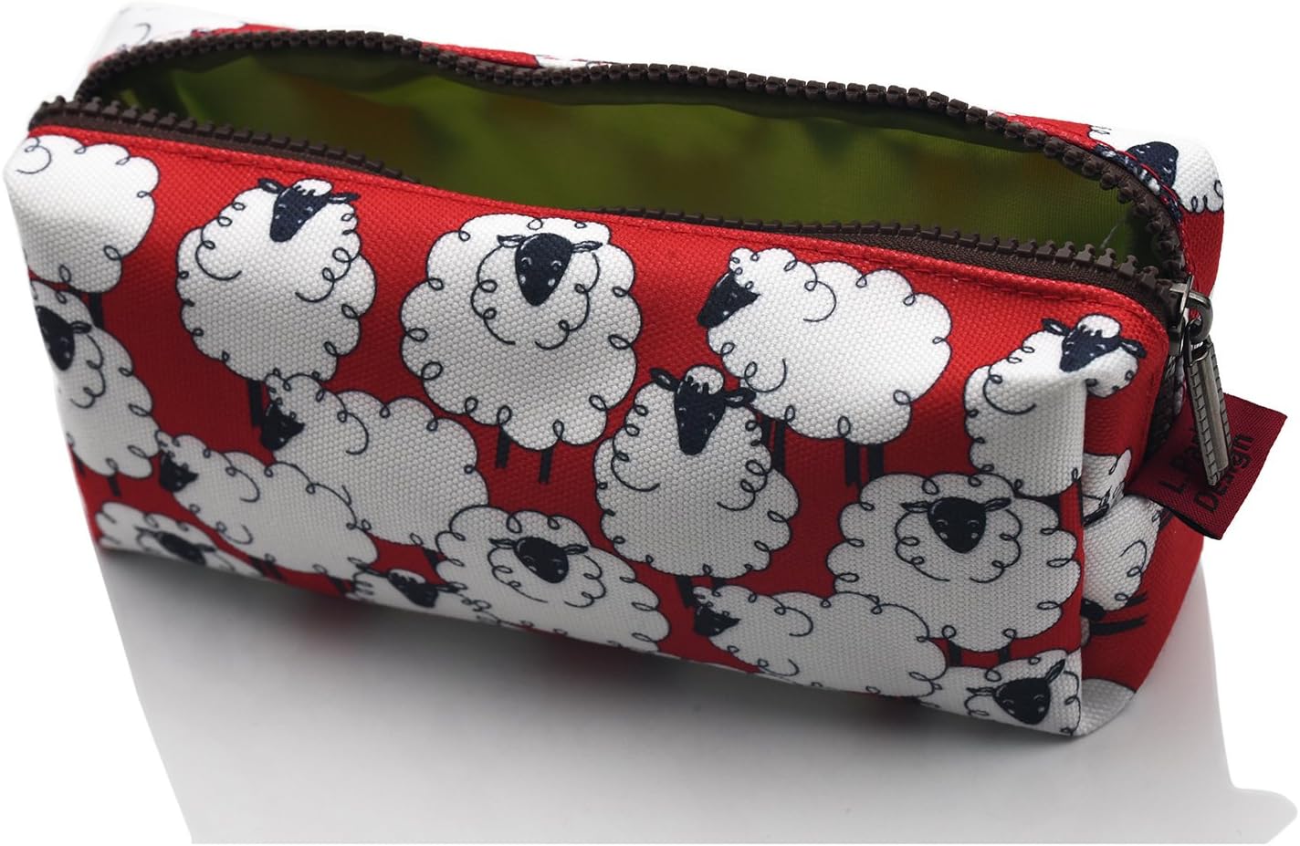 LParkin Sheep Canvas Pencil Case Kawaii Pen Bag Pouch Stationary Case Makeup Cosmetic Bag Gadget Box(Sheep) - Image 5