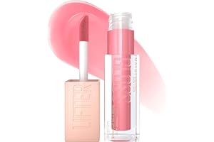 Maybelline New York Lifter Gloss, Hydrating Lip Gloss, High Shine for Fuller Looking Lips, Gummy Bear, Sheer Light Pink, 5.4 