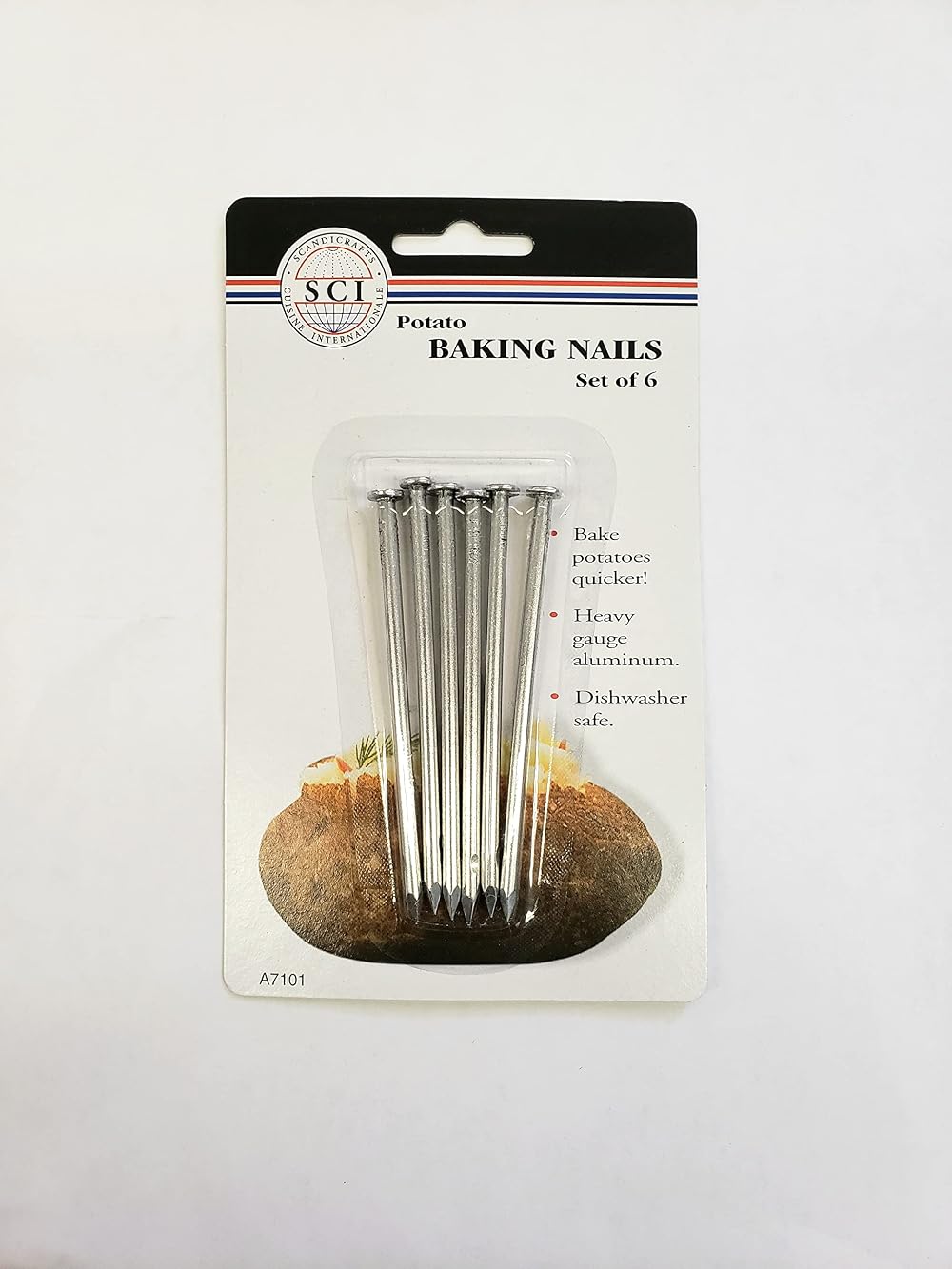 Kitchen Tools Aluminum Baked Potato Nails Set of 6 Spud Baking Tools