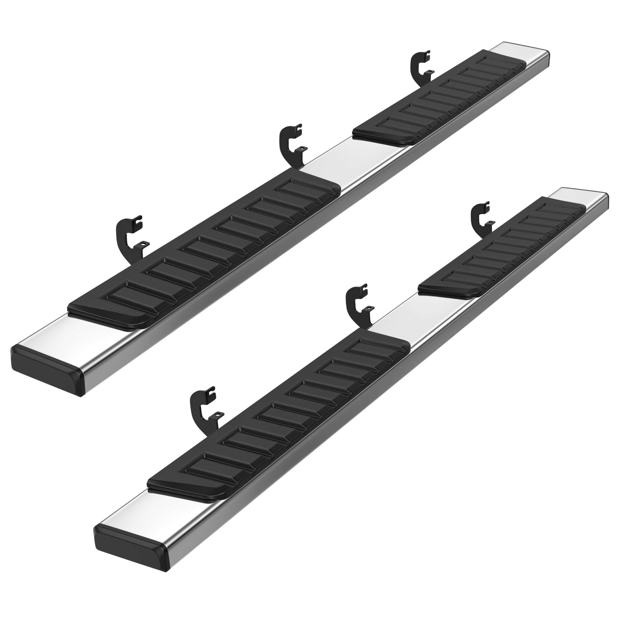 Photo 1 of KUIPERAUTO 6 inches Running Boards Compatible for 2019-2024 Chevy Silverado/GMC Sierra 1500 2500HD 3500HD Crew Cab Side Steps Nerf Bar ***MISSING BRACKET
