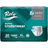 Rely&reg; Maximum Protective Underwear, Disposable, XLarge (68&ndash;80"), 20 Count