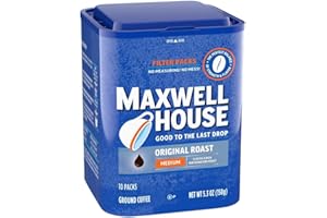 Maxwell House, Filter Packs, Original Roast, 10 Count, 5.3oz Container (Pack of 2)