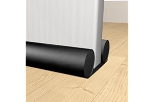 SHOUKEN Large Door Draft Stopper for Bottom of Doors 36 Inch Under Door Draft Noise Blocker Black Gap Stoppers Door Draft Guard for Bottom of Doors Adjustable Twin Door Sweep Draft Seal Window Sealer
