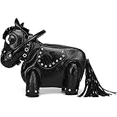 ZGRJSZDD Men and Women PU Leather Rhinoceros Shaped Crossbody Shoulder Bag Handbag Purse