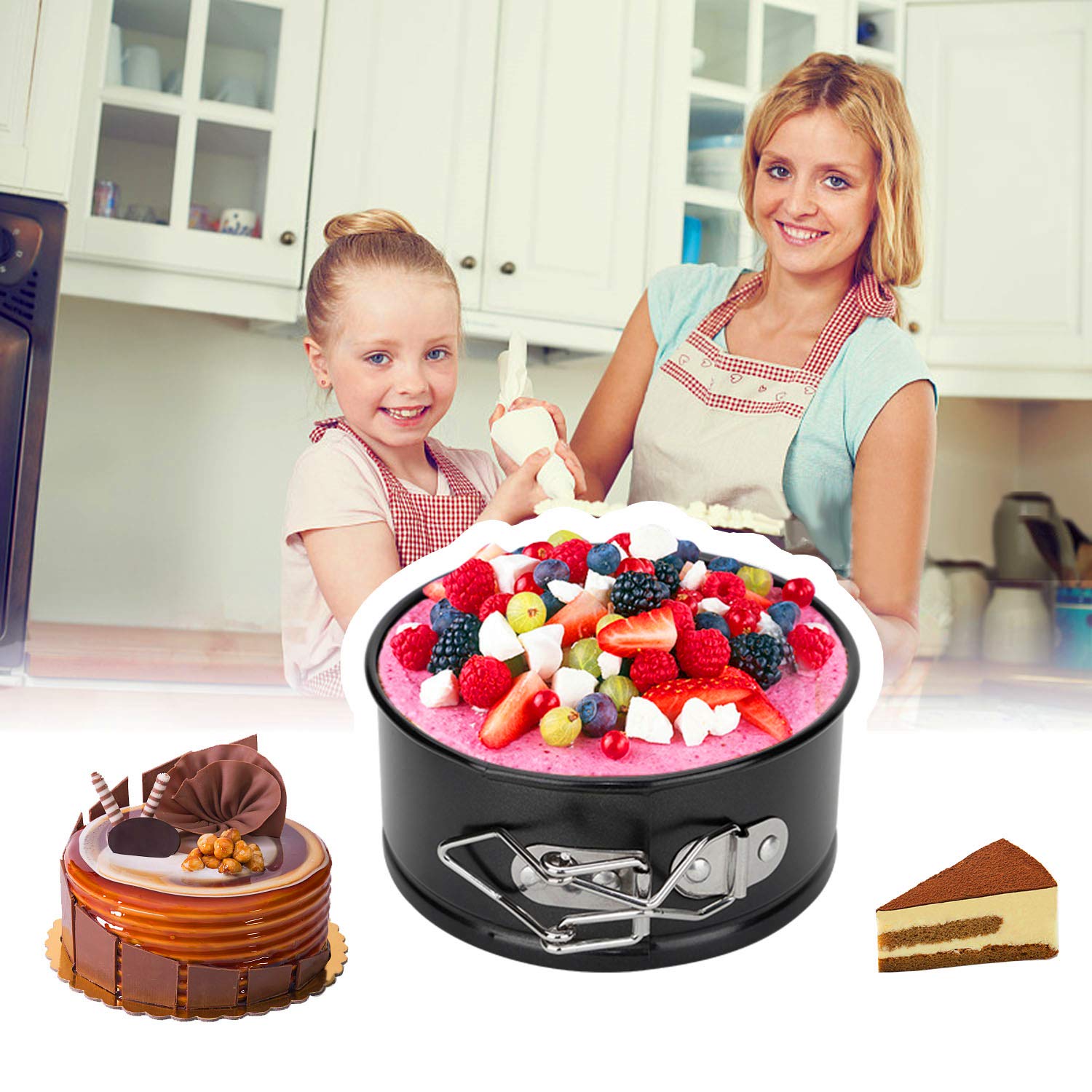 3-Quart-Accessories-Set with Tempered Glass Lid Sealing Rings Compatible with Instant Pot Mini 3, Including Steamer Basket Springform Pan Egg Rack Trivet for 3 Qt Instapot, Cookbook, Cover