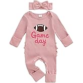 Rarjuiey My First St Patricks Day Baby Girl Outfit Newborn Onesie Long Sleeve Romper Waffle Jumpsuit Clothes With Headband
