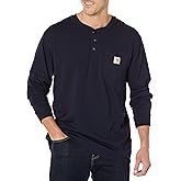 Carhartt Mens Workwear Pocket Long-Sleeve (Regular and Big & Tall Sizes) Henley Shirts, Navy, X-Large US
