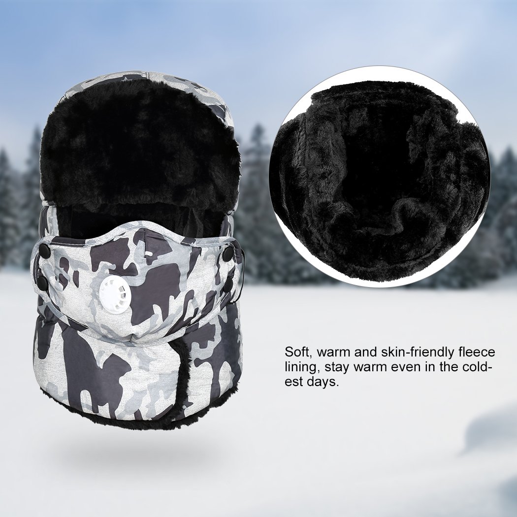 Vbiger hombres Mujeres Estilo Ruso Gorro Aviador Invierno Sombrero Caliente con Orejeras