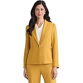 Kasper Women's Stretch Crepe One Button Seamed Jacket