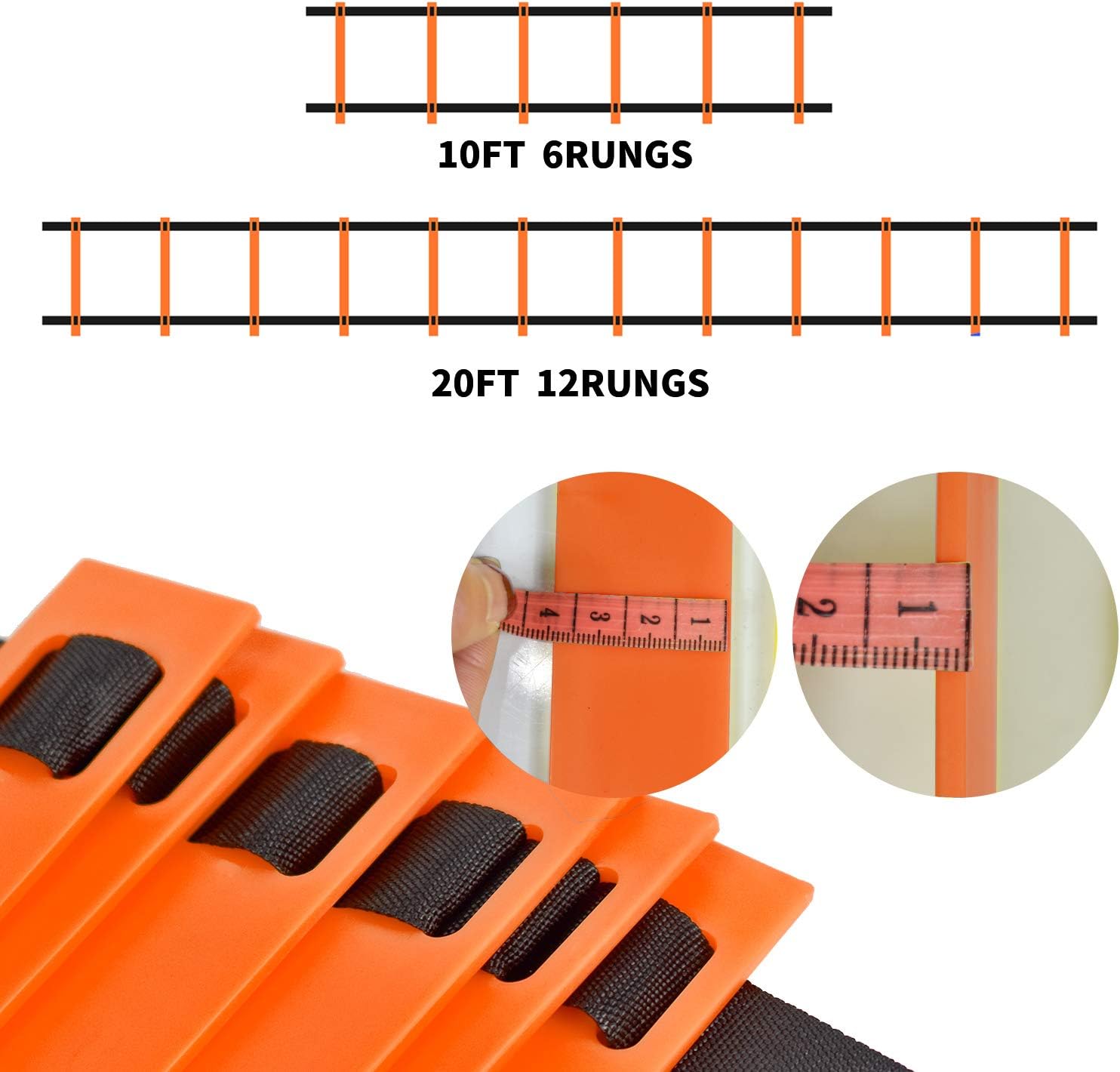 TNZMART Agility Ladder Speed Ladder 10FT 20FT Training Equipment for Football Soccer Basketball with Carrying Bag : Sports & Outdoors