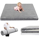 Yozoia Baby Play Mat 50 x 50, Thick Baby Play Mat for Floor, Ultra Soft Playpen Mat, Machine Washable Tummy Time Foam, Non-Slip Bottom Helps Cushion, for Kids, Infant and Toddler Crawling