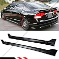 Mug RR Style Side Skirt Extention Panel Compatible with 2006-2011 Honda Civic 4 Door Sedan