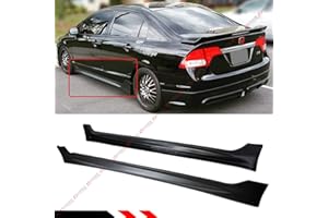 CUZTOM TUNING Mug RR Style Side Skirt Extention Panel Compatible with 2006-2011 Honda Civic 4 Door Sedan