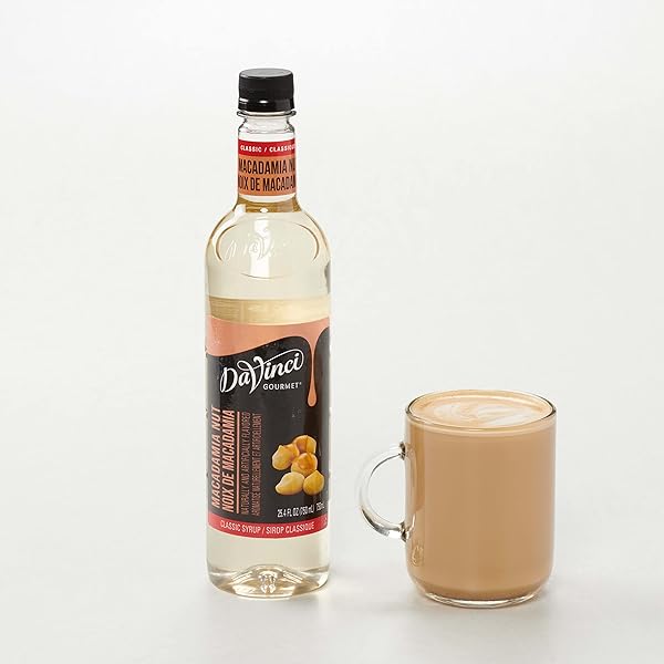DAVINCI GOURMET CLASSIC MACADAMIA NUT SYRUP, 25.4 FLUID OUNCES (PACK OF 1)