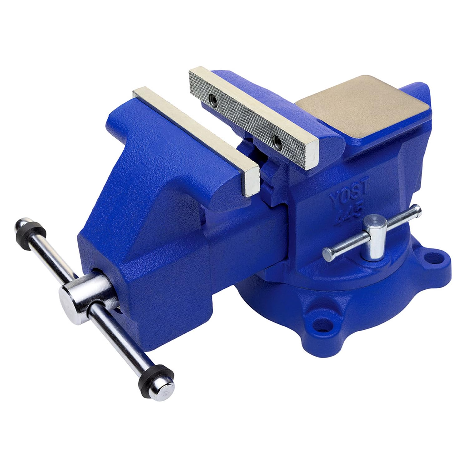 Yost Vises 445 Combination Vise | 4.5 Inch Jaw Width Utility Pipe and Bench Vise |Secure Grip with Swivel Base and Large Pipe Jaw Capacity | Made with Cast Iron and Steel U Channel Bar Image